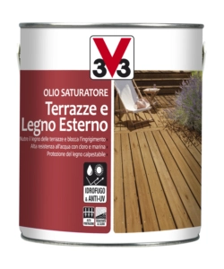 Olio saturatore - terrazze e legno esterno - incolore - 2,5 litri